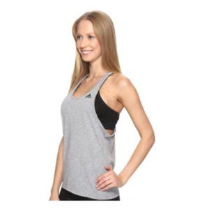 New Women's Tank Top‎ ADIDAS Performance Ultimate Tank Racer Back Size Med Grey